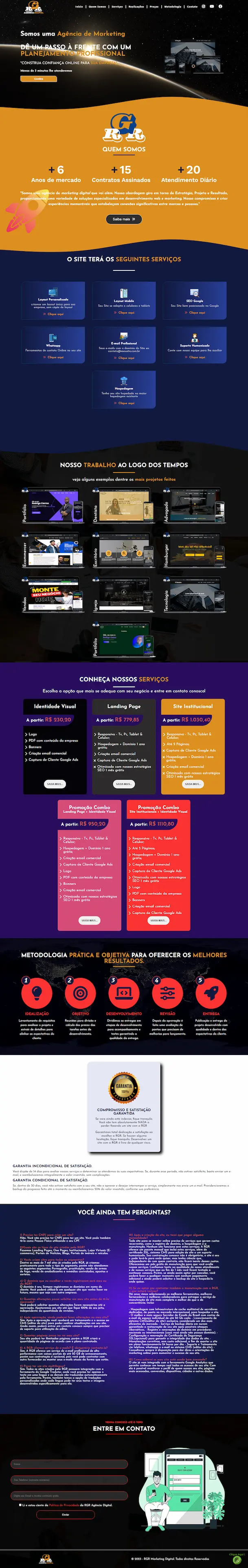 Desenvolvimento de site institucional para Agência de Marketing Digital